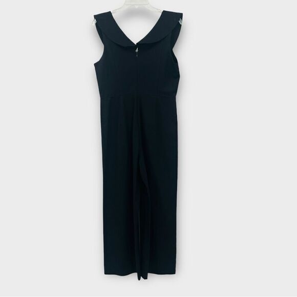 LUCCA Maui Cross Front Ruffle Jumpsuit Wide Leg Cropped in Black Women’s S - Picture 6 of 11